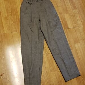 Talbots wool high waist houndstooth trousers 8